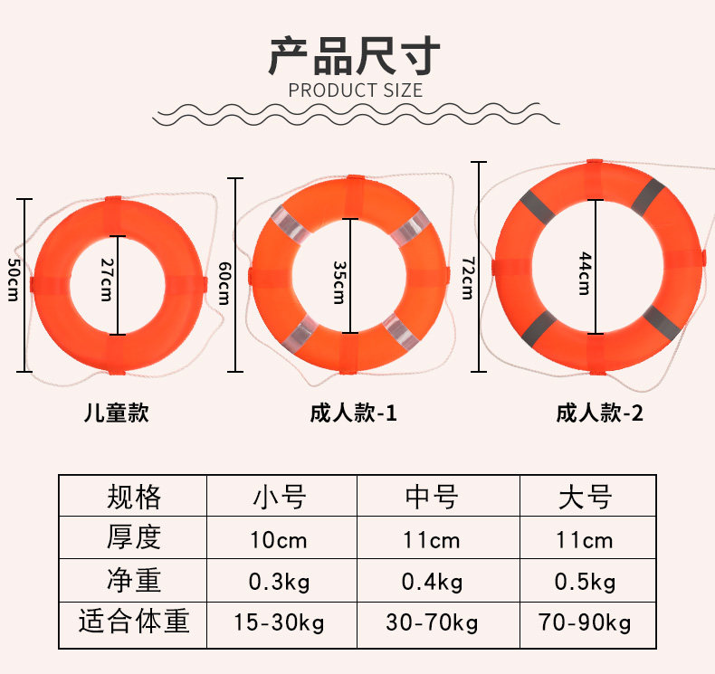 橙色泡沫救生圈